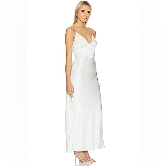 NWT Solid & Striped Rosetta White Maxi Slip Dress Crystal Straps Womens Medium - Picture 1 of 14